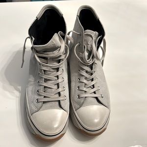 All Saints high top platform suede sneaker